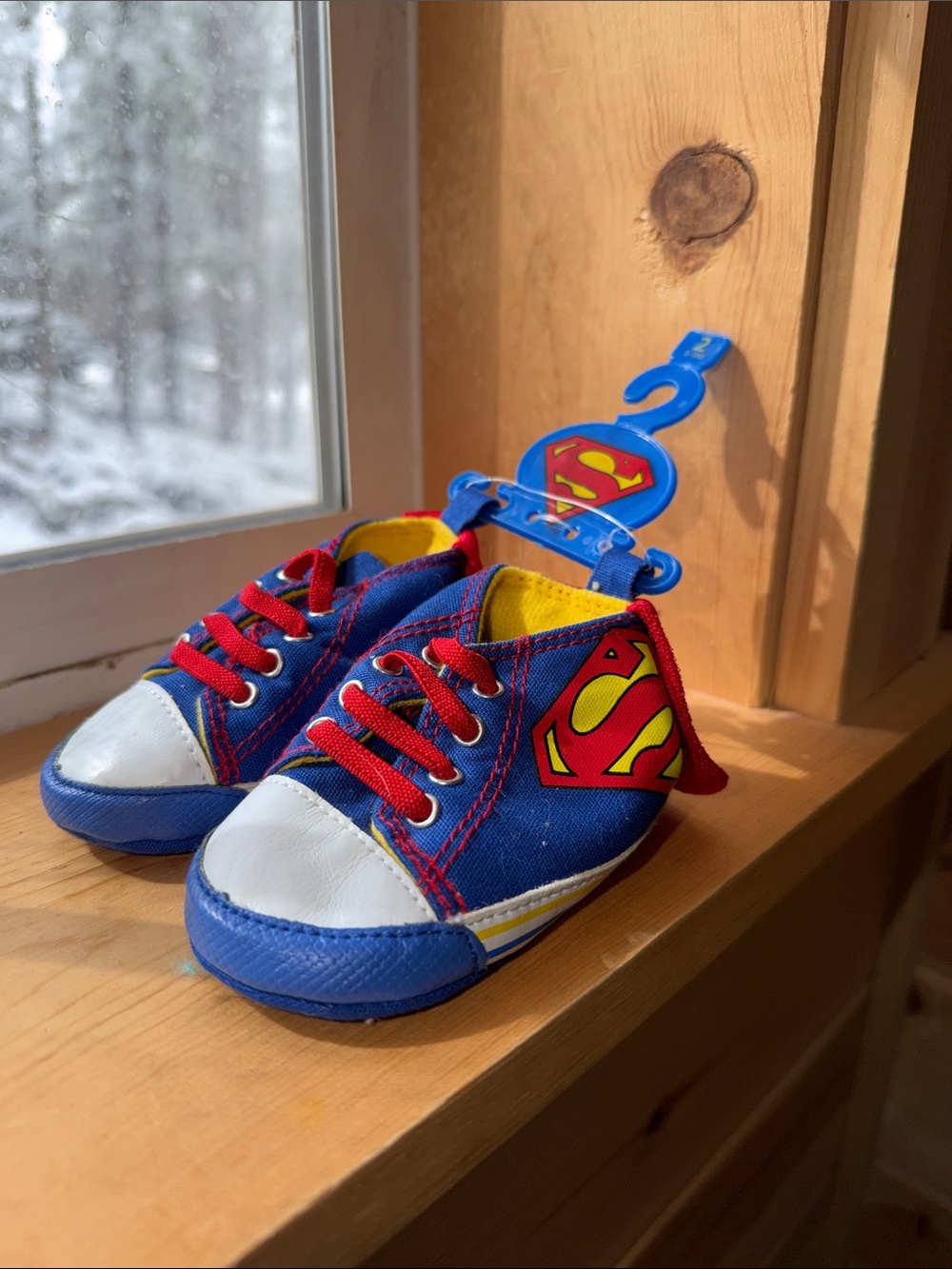 Marvel Toddler Sneakers - Blue, Red & Yellow Superman Style
